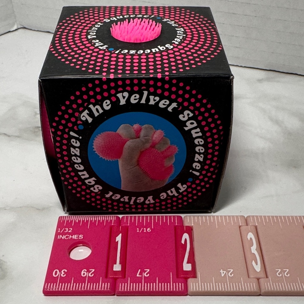 NeeDoh Fuzz Ball - Pink. Velvet Squeeze. New - Picture 3 of 14
